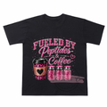 Black T-shirt Fulled by peptides and coffee- soft style